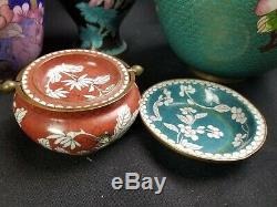 Large Collection Of Vintage Chinese Cloisonne