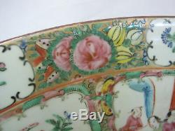 Large FAMILLE ROSE Chinese Canton 15 3/4 Porcelain Punch Bowl