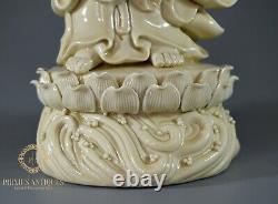 Large Fine Quality Chinese Dehua Porcelain Blanc De Chine Guanyin Kwanyin Figure