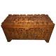 Large Fine Vintage 1970's Chinese Tribal Camphor Wood Carved Chest Coffee Table
