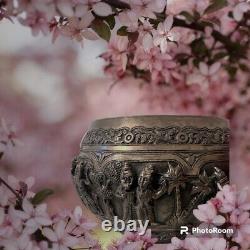 Large & Heavy Old Burmese Brass Bowl Vintage Signed Burmese Country 1900 DC