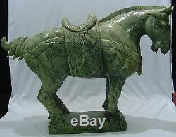 Large Jade Saddled Tang Horse (lh3c)