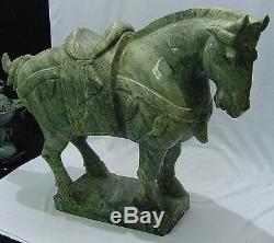 Large Jade Saddled Tang Horse (lh3c)