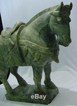 Large Jade Saddled Tang Horse (lh3c)