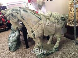 Large Jade Saddled Tang Horse (lh3c)