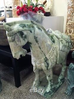 Large Jade Saddled Tang Horse (lh3c)