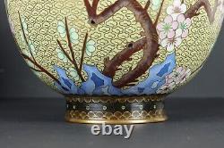 Large Pair of Antique Chinese Cloisonné Vases in Perfect Condition, c. 1930