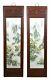 Large Pair Of Chinese Painting Landscape Porcelain Wall Hanging Plaque Marked