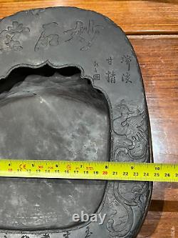 Large Qing Dynasty Chinese Duan Ink Stone With Case 31cm X 24cm X 5cm