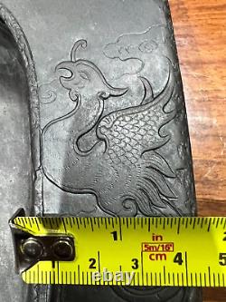 Large Qing Dynasty Chinese Duan Ink Stone With Case 31cm X 24cm X 5cm