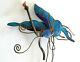 Large Qing Dynasty Kingfisher Feather Hair Pin Antique Vintage Chinese 19th