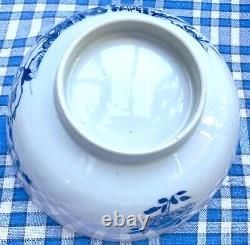 Large Quality 18th Century Chinese Blue and White Punch Bowl, Peony Design, VGC