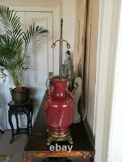 Large Sang De Boeuf Ormolu mounted Vase