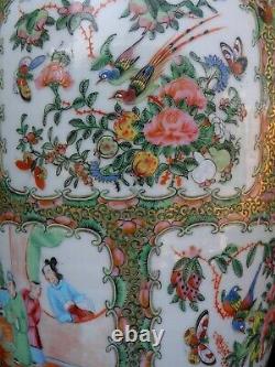 Large Vase Antique 19th Century Chinese Canton Famille Verte