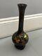 Large Vintage Chinese Lacquer Hand Painted Wooden Vase