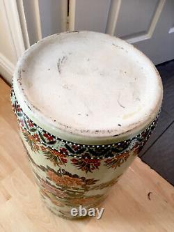 Large Vintage Chinese Oriental Hand Painted Porcelain Umbrella Stand Vase 18