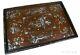 Large Wooden Opium Tray With Mother Of Pearls Inlays