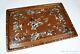 Large Wooden Opium Tray With Mother Of Pearls Inlays
