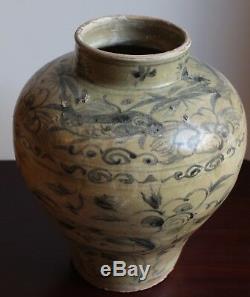 Large Yuan Dynasty Blue And White Jar With Oxford Authentication Tl Test