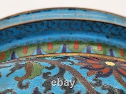 Large antique Chinese Bronze Cloisonné jardinière bowl 19th century