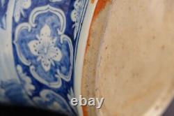 Large antique chinese porcelain temple jar with figures & horses Qing