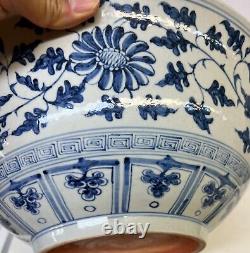 Large chinese antique porcelain bowl. Dia 14 inches
