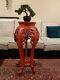 Large Chinese Red Plant Stand Vase Stand Jardinerie