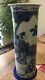 Large Super Quality 19th Century Chinese Blue And White Cylindrical Vase