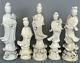 Lot 5 Large Asian Chinese Chinoiserie Blanc De Chine Kwan Yin Porcelain Figures
