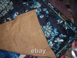 Lovely Large Antique 19th C. Chinese Silk Embroidery Textile 30x37