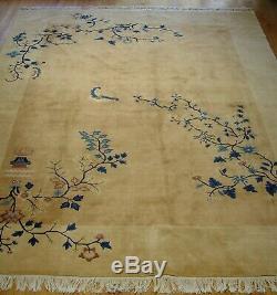 Mint Chinese Peking Hand Knotted Wool Oriental Rug 9' X12' Large Room Size