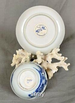 Nanking Cargo c1750 Chinese Shipwreck Large Pagoda Riverscape Bowl and Saucer