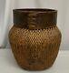 Old Chinese Large Woven Basket With Bentwood Rim 59971