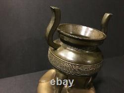 Old Large Chinese Bronze Censer, Xuande mark
