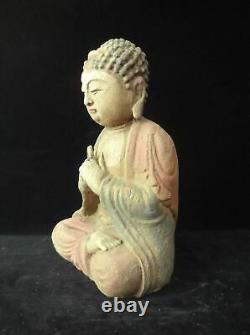 Old Large Chinese Wooden Hand Carving Shakyamuni Buddha Statue Sculpture