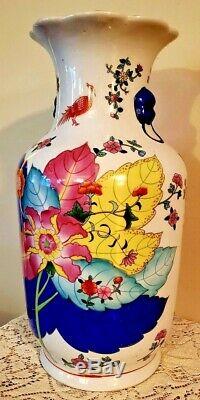 Original Antique Tobacco Leaf Pattern Vase from China Porcelain VERY LARGE