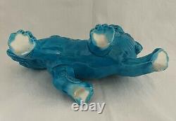 Pair Chinese Republic turquoise glazed Foo Dogs / Temple Lions large 10