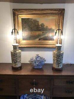 Pair Large Vintage Chinese Lamps