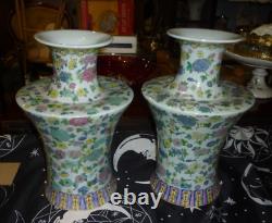 Pair Of Good Looking Large Vintage Porcelain Chinese Vases