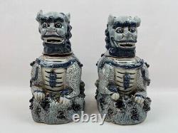 Pair of Extra Large Chinese Kylin Incense Burners GOOD CONDITION