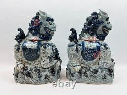 Pair of Extra Large Chinese Kylin Incense Burners GOOD CONDITION