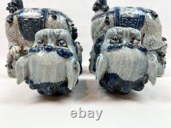 Pair of Extra Large Chinese Kylin Incense Burners GOOD CONDITION