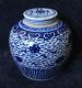 Rare Early 19th Century Antique Chinese Blue White Large Porcelain Ginger Jar