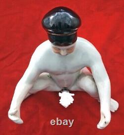 RARE Large ANTIQUE Erotica Chinese Nude Couple Porcelain Realistic Endowed NUDES