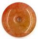 Rare Antique Chinese Chicken Blood Jade Large Pendant Disc Donut