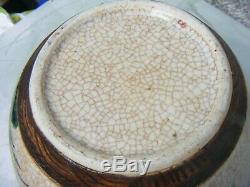 Rare Antique Chinese Ginger Jar Flowers Large Crackle Glaze