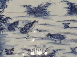 Rare Chinese Large 18th Century Quail Pattern Dish