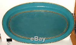 Rare Old Large Chinese Cloisonne Blue Enamel Millefleur Plate Platter Tray
