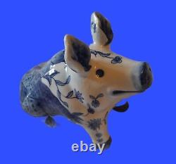 Rare Vintage Hand Painted Chinese Ceramic Pig (large)