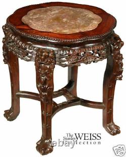 SWC-Large Export Chinese Side Table with Inset Marble